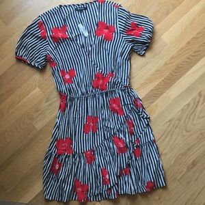 NWT Madewell - Bianca ruffle floral wrap dress